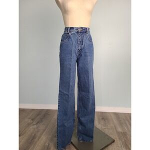 VTG Lawman Western Sz 5 Jeans High Rise Blue Denim Cowgirl Rodeo 100% Cotton